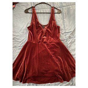 Burgundy Velvet Ocassion Dress/Romper